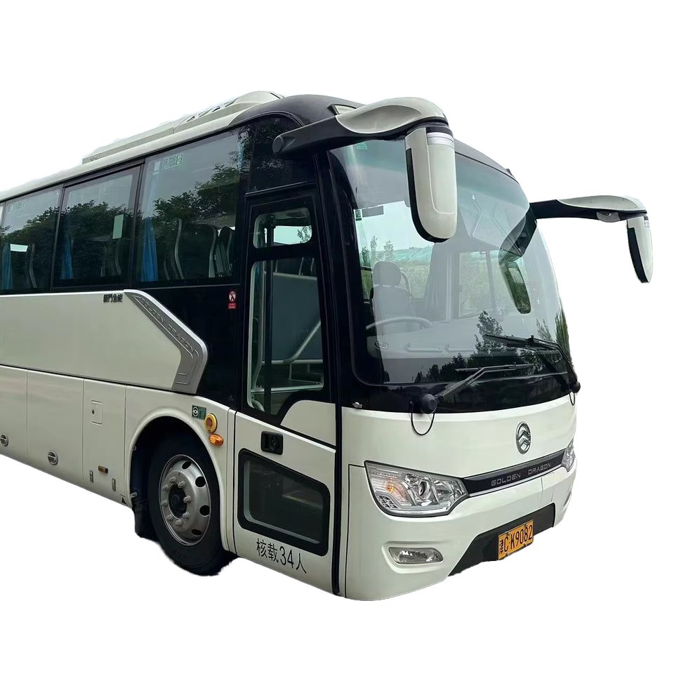 Xiamen Jinlong 34-Seat Diesel Coach Bus Manual Transmission Used Condition Euro 4 Emission Standard Sold in China in 2024
